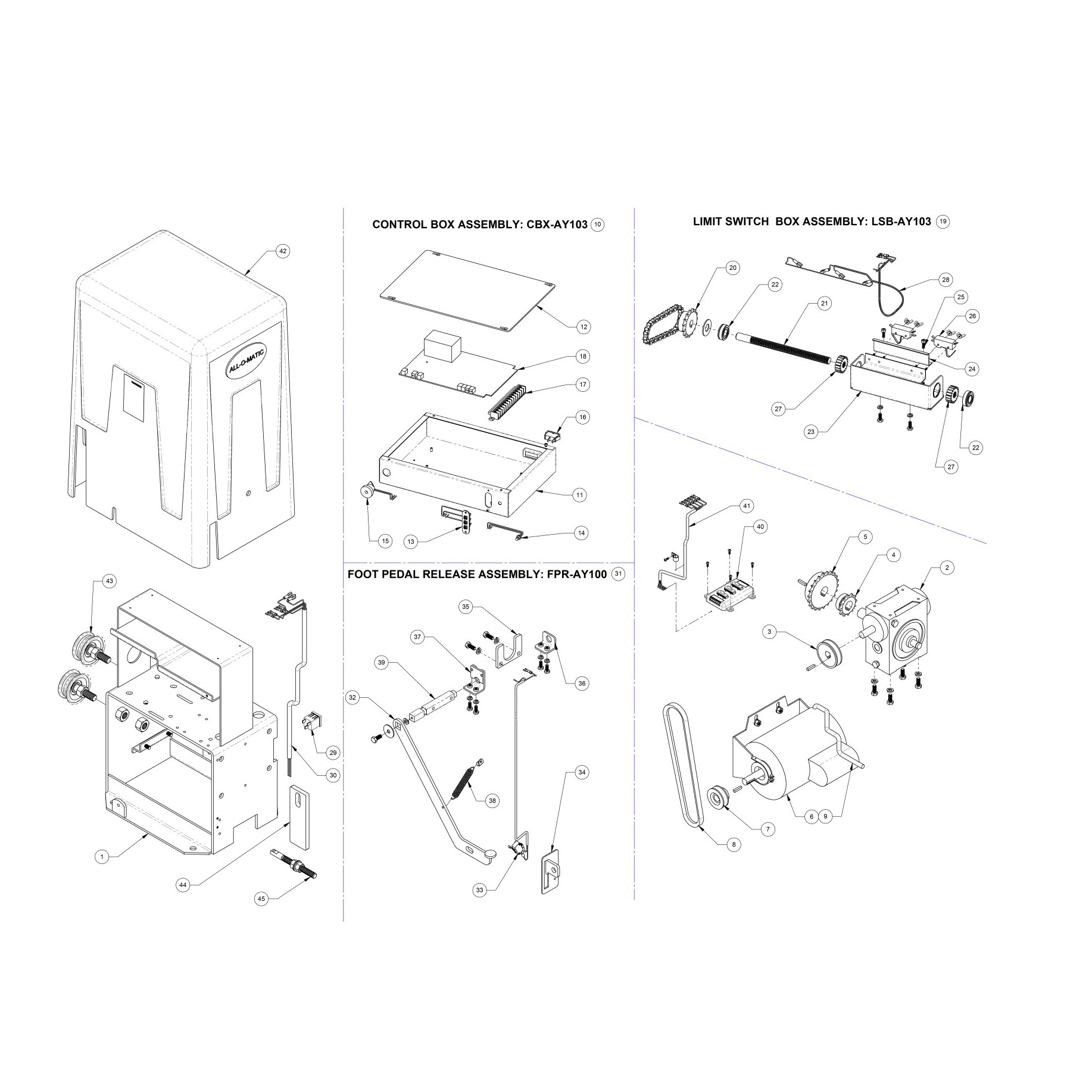 SL-100 AC Replacement Parts Diagram